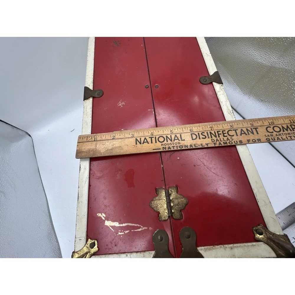 Antique Cass Toys Red/White Metal  17